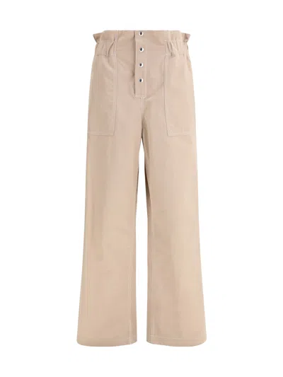 Marni Gabardine Trousers In Neutral
