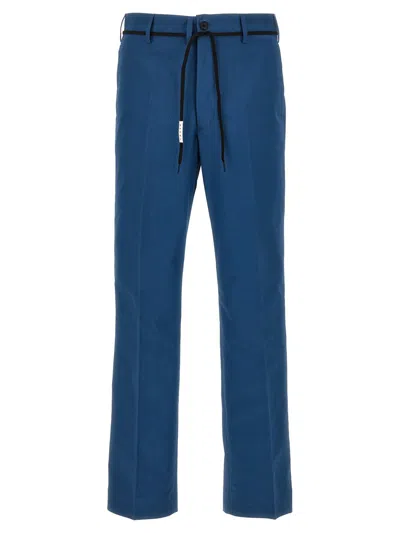 Marni Gabardine Trousers In Blue
