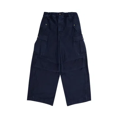 Pre-owned Marni Garment Dyed Compact Moleskine Satin Trousers 'light Navy' | Blue | Men's Size 50