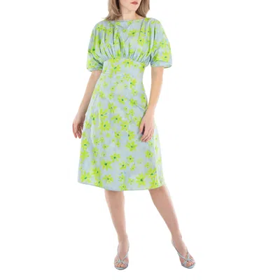 MARNI GATHERED POPLIN MIDI DRESS