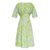 Marni Floral Printed Midi Dress In Blue