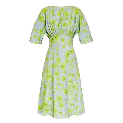 MARNI MARNI GATHERED POPLIN MIDI DRESS