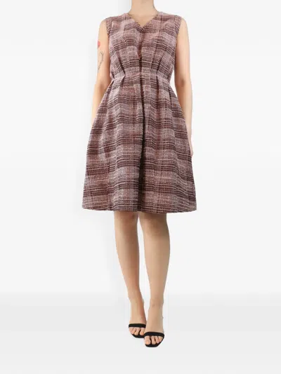 Pre-owned Marni Gathered Sleeveless Mini Dress In Pink
