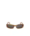 Marni Geometric Frame Sunglasses In Brown