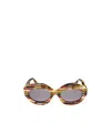 Marni Geometric Frame Sunglasses In Brown