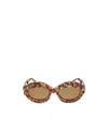 Marni Geometric Frame Sunglasses In Brown
