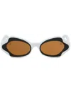Marni Geometric-frame Tinted Sunglasses In White