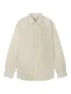Marni Geometric-jacquard Shirt In Neutrals