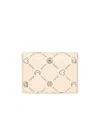 Shop Marni Geometric Logo-print Wallet In Nude