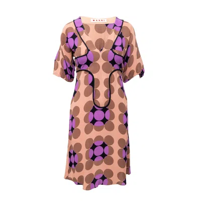 Marni Geometric Pattern Dress - '00s In Purple