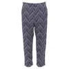 Marni Geometric Pattern Print Elastic Waist Crop Pants In Black