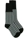 Marni Geometric Print Socks In Black