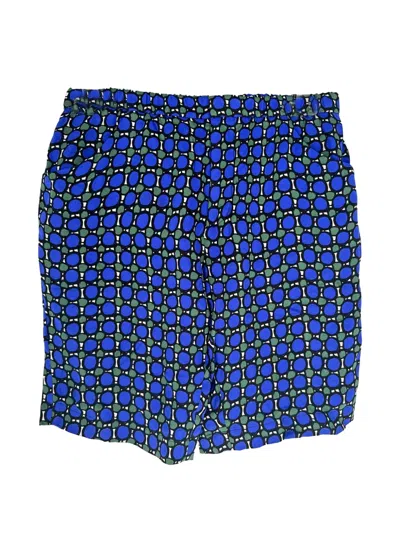 Pre-owned Marni Geometric-print Shorts In Blue