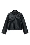 Marni Giacca In Tessuto Spalmato Con Logo In Black