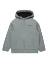 Marni Giacca Lightweight In Neoprene Con Logo In Gray