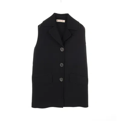 Marni Gilet Coat Wool Cashmere In Black