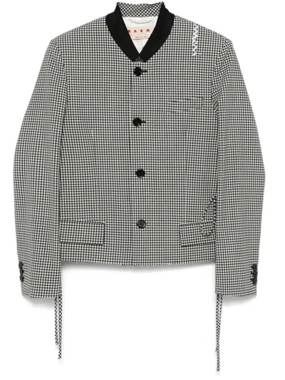 MARNI GINGHAM-PATTERN JACKET