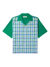 Marni Gingham-pattern Shirt In Green