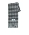 Marni Gingham Scarf In Gray