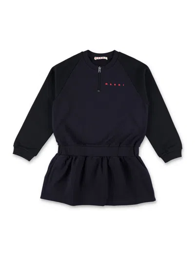 Marni Girls' 100% Cotton Dress In Black