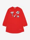 Marni Girls Applique Dress In Red