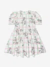 Marni Girls Checked Floral Dress In Multicoloured