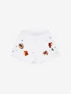 Marni Kid - Fleece Shorts With Floral Graphics In White