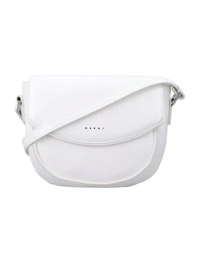 Marni Girls' Flap Crossbody Bag In White