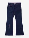 Marni Logo-patch Cotton-blend Jeans In Blue