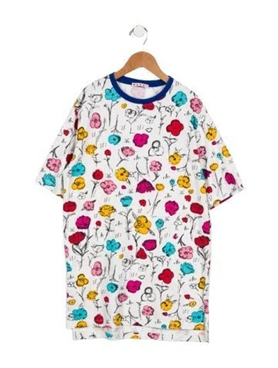Pre-owned Marni Kids' Girls' Floral Print Dress In White