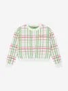 Marni Girls Jacquard Check Knitted Cardigan In Multi