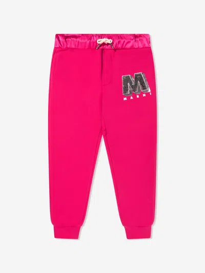 MARNI GIRLS LOGO JOGGERS 4 YRS PINK