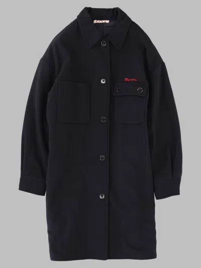 Marni Girls' Sports Jacket, Wool Blend Outerwear In Black