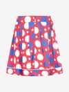 Marni Girls Spotted Silk Skirt In Red