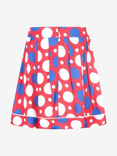Marni Kids' Girls Spotted Silk Skirt In Red
