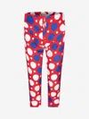 MARNI GIRLS SPOTTED SILK TROUSERS 12 YRS RED