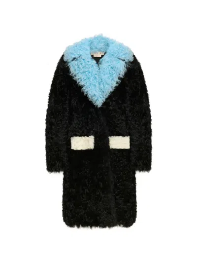Marni Gitana Shearling Single-breasted Coat In Black