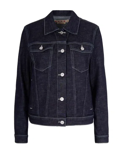 Marni Giubbino In Denim Blublack In Blue