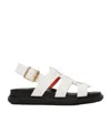 Marni Fussbett Gladiator Leather Sandals In Black