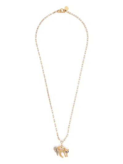 Marni Glamorous Women's Gold Glass Necklace In Goldglass