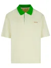 Marni Cotton Blend Polo Shirt With Contrasting Collar In Neutral