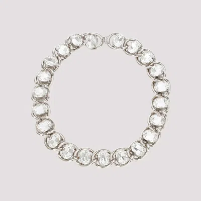 Marni Glass Crystal Necklace In Metallic
