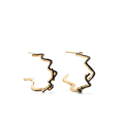Marni Gold Black Earrings