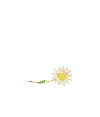 Marni Gold Flower Brooch In 00y50 Sun