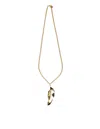 MARNI GOLD METAL NECKLACE WITH LEAF PENDANT