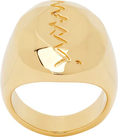 Marni Gold Signet Ring In 00y65 Gold