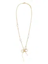 Marni Pearl-embellished Necklace In Gold