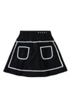 Marni Gonna Corta In Flanella Con Bordino A Contrasto In Black
