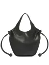 Marni Grained Leather Tote Bag In Black