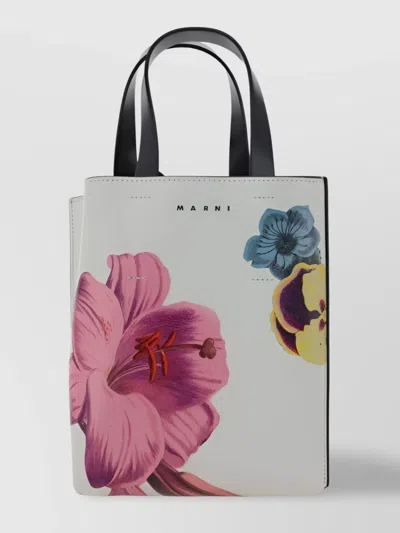 Marni Graphic Floral Tote Bag